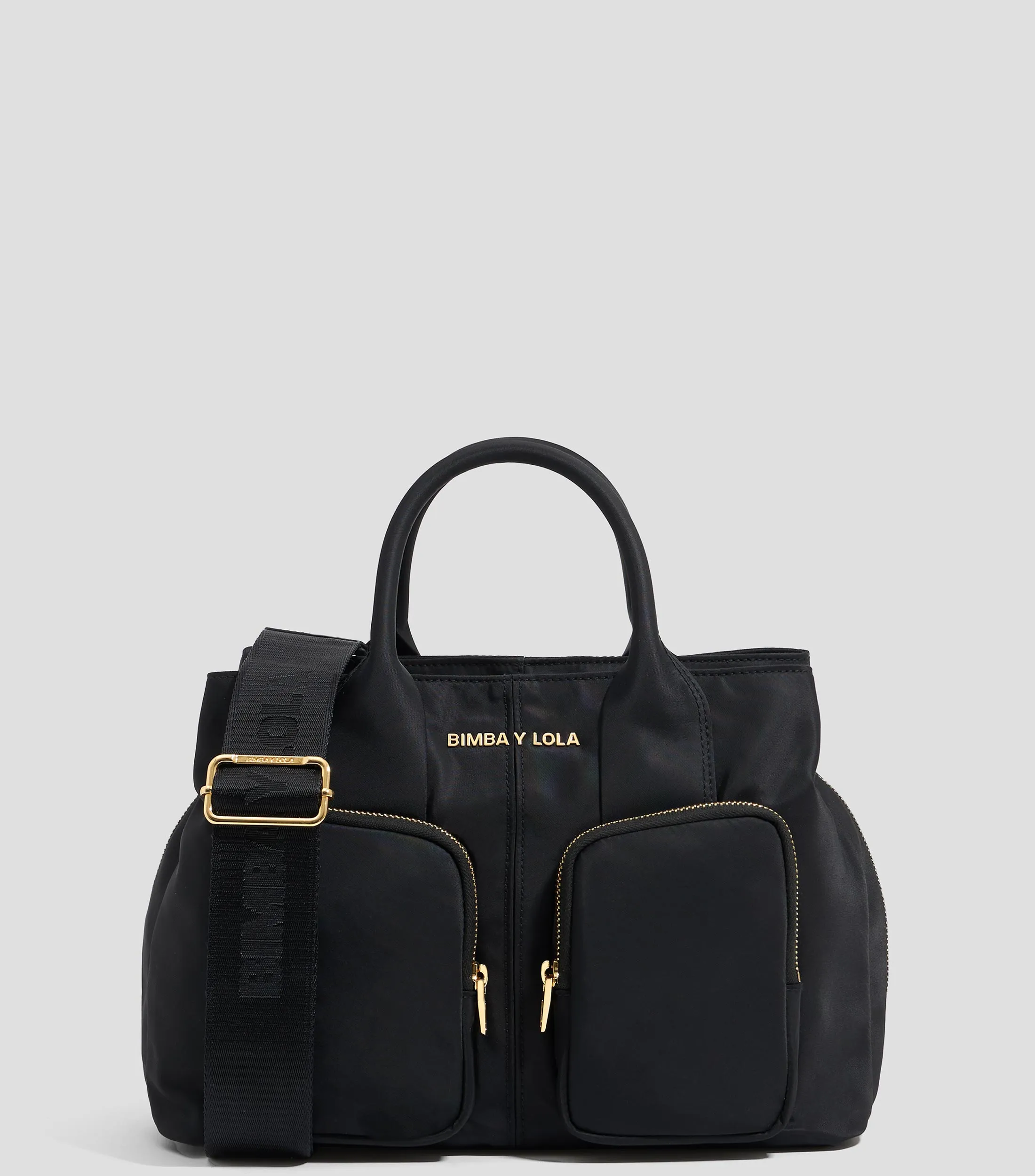 Bimba y Lola Bolso Satchel Negro Mujer