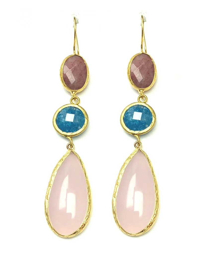 BISUTERIA FINA PARA MUJER PENDIENTES DE  PIEDRA  BISUTERIA Y JOYERIA