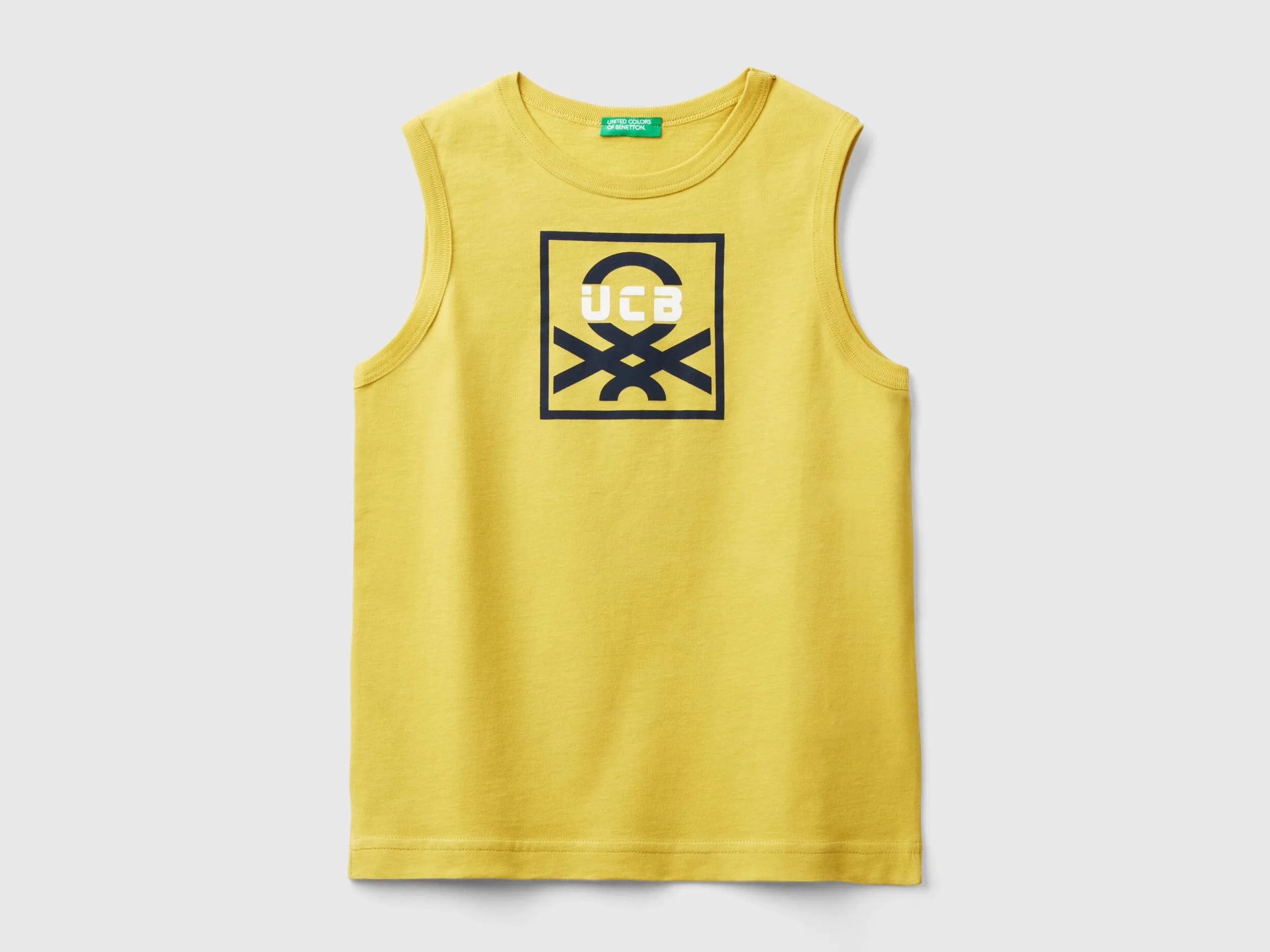 Camiseta de tirantes de 100 % algodón orgánico con logotipo
