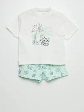Conjunto de camiseta + short 'Disney' - 2 piezas - BLANCO