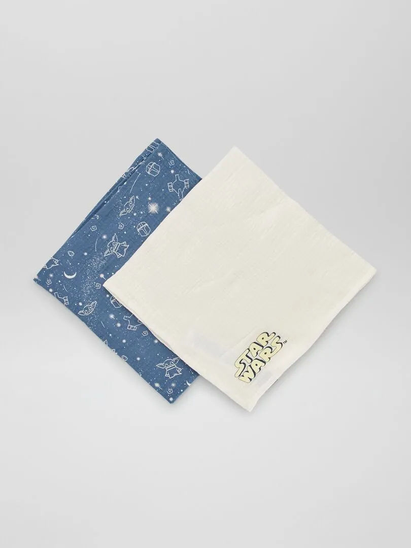 PACK DE 2 MUSELINAS PARA BEBé 'STAR WARS'  AZUL