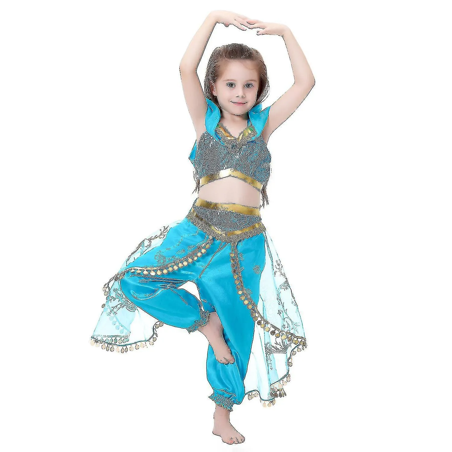Vestido de baile niños vestido niña Jasmine princesa vestido niña vestido de niña