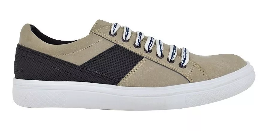 Zapatillas Urbana Cuero Simil Liviana Hombre Wolf 419